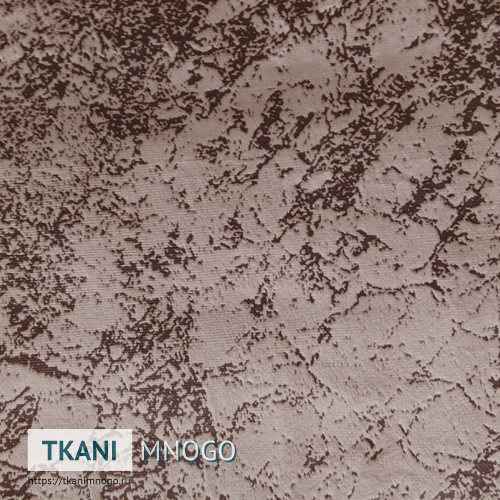 Фото ткани велюра Royal “RJB13-5” (узор коричневый)