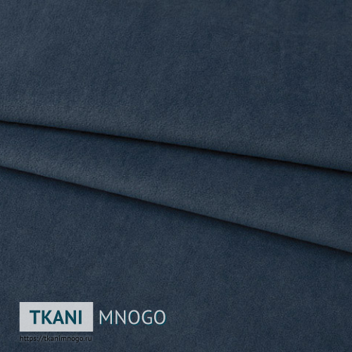 Фото обивки велюра “Viva-13” (однотонный синий)