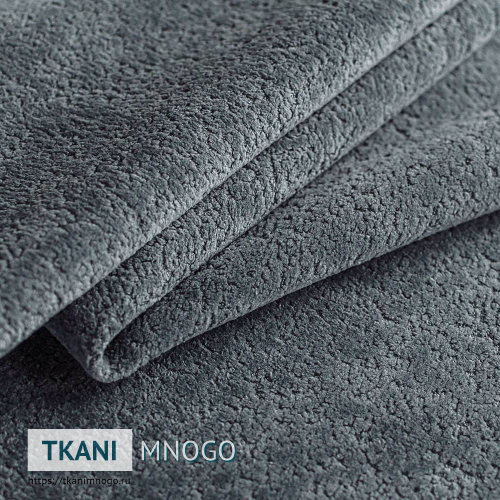 Фото ткани велюра “26” (однотонный серый)