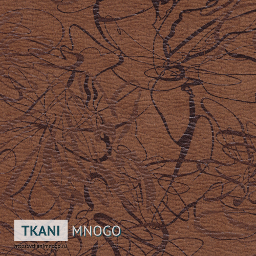 Фото ткани AL752-3 - коричневый узор. Производитель Китай. Замша крупным планом.